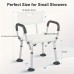 Queendiary Shower seats Shower Chair with Back Support - Padded Handles, 350 Lb Capacity, Sturdy Bath Seat for Seniors, Elderly, Disabled, Handicap, Injured, and Rehabilitation - Easy to Assemble and Clean