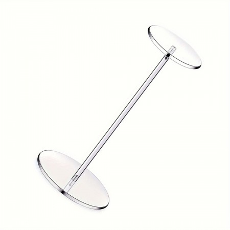 Queendiary Hat stands Acrylic Hat Stand Adjustable Clear Wig Hat Display Rack Height Table Hat Holder Pedestal Stand Round Barbell Base Hat Organizer Acrylic Risers Display Stands for Display Hats