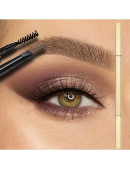 Girlspace Eyebrow pencils Waterproof & Sweatproof Triangle Eyebrow Pencil - Dual-Ended, Rotatable, Smooth Application with Built-in Brush for All Skin Types