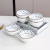 Aerial baby Bowls ceramic bowl set of 6 style tableware rice bowl noodle for family meals 6pcs