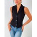 Smilesky Vest elegant women's sleeveless vest-collar fashion items