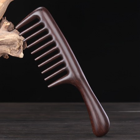 SMILECAT Combs Wide-Tooth Sandalwood Comb for All Hair Types - Anti-Static