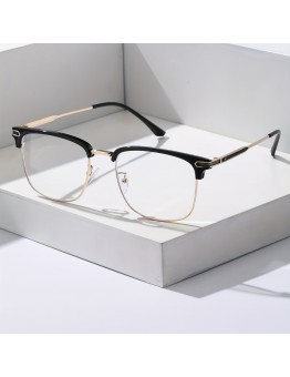 Redzebra Eyeglasses A Pair of Stylish Casual Men'S Metal Frame Glasses with Clear Lenses