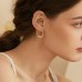 UHOT Earrings  Golden-plated, Stylish Beaded Spiral Earrings 2pcs