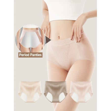 Royal forest Menstrual underwear 3 Pack of Women's Seamless Period Underwear - High Waist, Breathable, and Stylish