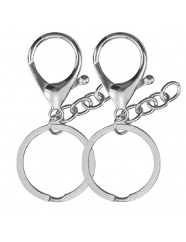 Sweet Pomelo Keychain Key Ring with Chain Eight Fob Cell Phone Key Chain Pendant 2pcs