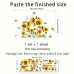 Whitehare Wall stickers Sunflower & Butterfly Wall Decal - Reusable PVC, Self-Adhesive Floral Sticker