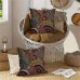 Nicespce Seat Cushions Aboriginal Art Polyester Throw Pillow Covers, Decorative Cushion Cases with Hidden Zipper, Double-Sided Design for Home Decor 2pcs