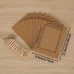 Mojolion Paper photo frames Art Deco Style Kraft Paper Photo Frames, Wall Hanging Picture Frame Set, Vertical Wood Material Oblong Frames for Wall Display, with Clips and Twine for Birthday, Christmas, Wedding, Anniversary Party Decor 5pcs