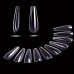 Camelliadiary Artificial fingernails Long Press-On Nails Clear Full Cover Artificial False Nails 100pcs