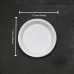 Whitedeer Disposable table plates 50-Pack White Paper Plates for Camping and Dining, Biodegradable