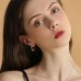 UHOT Earrings  Golden-plated, Stylish Beaded Spiral Earrings 2pcs