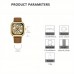 UHOT Men's Luxury Golden Mechanical Watch - Genuine Leather Strap