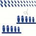 Aestheticstory Artificial fingernails Blue Chrome Mirror Finish Press-On Nails - Long Ballet Shape 10pcs