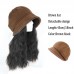 Pink planet Hat wig one fashionable female models new fall and winter plush cap wig female long hair simulation hair wig cap
