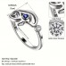 Onlyqueen Jewelry rings Elegant 925 Sterling Silvery 0.5 Carat Moissanite Couple Ring