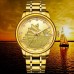 Onlyqueen Watches Ship Luxury Fashion Golden Men Watch with Diamond