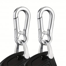 Vowsea Key rings Stainless Steel Carabiner Keychain Lobster Clasps With Key Rings 2pcs