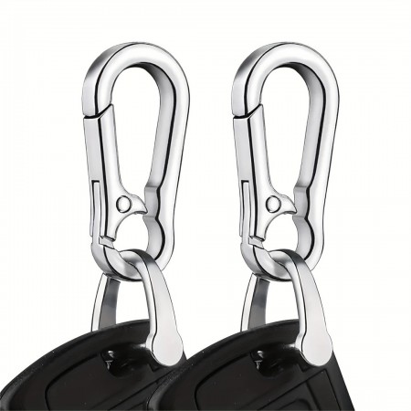 Vowsea Key rings Stainless Steel Carabiner Keychain Lobster Clasps With Key Rings 2pcs