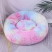 Elfhorse Pet cushions Round Comfortable Cat Mat - Colorful Fade Color Plush Pet Nest for Cats
