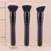 Blackzebra Make-up brushes 3pcs Oval Makeup Brush Set for Foundation, Blush & Powder - Nylon Bristles