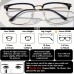Redzebra Eyeglasses A Pair of Stylish Casual Men'S Metal Frame Glasses with Clear Lenses