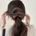 Sun Holiday Leather oversized big hair circle female new fall and winter advanced sense of high-end hair rope hair accessories