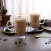 Whitedeer Coffee cups Double-Walled Glass Coffee Mugs with Handles