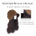 Pink planet Hat wig one fashionable female models new fall and winter plush cap wig female long hair simulation hair wig cap