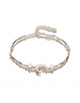  Timenote Crushed ice star moon cool feeling bracelet women's light luxury niche exquisite high-level sense of simplicity personality versatile bracelet