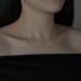 Okwish Sterling silver smile necklace women cold wind ins minimalist niche premium sense curved square tube smiley necklace