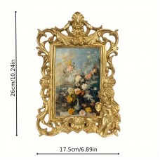 Mojoluck Picture Frames Elegant Vintage Resin Angel Photo Frame - European-Style Wall Hanging Decor for Home & Wedding
