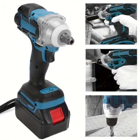 Aireagle Electrical drills Brushless Impact Rattle Gun 21V 1/2" Wrench Tool With 2 Batteries And Socket Case Set With Drill And Screwdriver