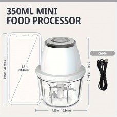 Mojoeagle Electric Food Processors Stainless Steel Portable Electric Food Chopper & Processor - Mini USB Wireless Handheld Garlic Slicer For Vegetables & Meat