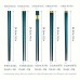 Zonedear Chopsticks 5 Pairs Metal Squared Edge Non-Slip Chopsticks