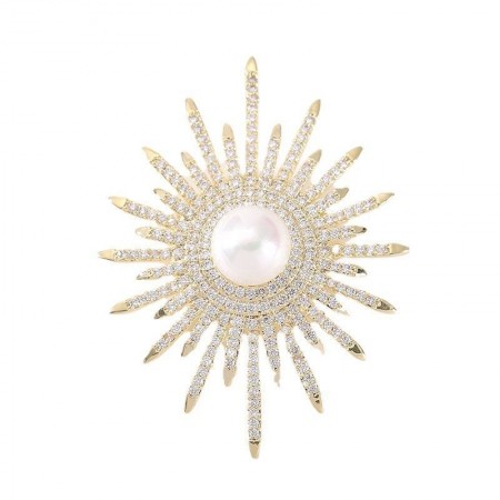Pink Sea Pearl brooch female suit corsage sunflower pin full of diamond scarf buckle anti-glare buckle pin fixed clothes pin Pink Sea Pearl brooch female suit corsage sunflower pin full of diamond scarf buckle anti-glare buckle pin fixed clothes pin