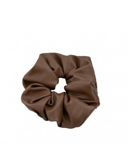 Sun Holiday Leather oversized big hair circle female new fall and winter advanced sense of high-end hair rope hair accessories