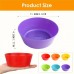 SMILECAT Bowls 18pcs Set of Colorful Reusable Plastic Bowls Unbreakable