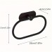 Nicespce Towel racks Black Stainless Steel Oval Towel Ring Rail Holder Wall Mounted Hand Towel Rack Bath