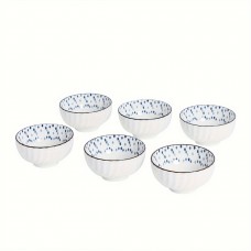 Aerial baby Bowls ceramic bowl set of 6 style tableware rice bowl noodle for family meals 6pcs