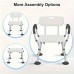 Queendiary Shower seats Shower Chair with Back Support - Padded Handles, 350 Lb Capacity, Sturdy Bath Seat for Seniors, Elderly, Disabled, Handicap, Injured, and Rehabilitation - Easy to Assemble and Clean