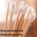Smile moon Cotton sticks for medical purposes 100pcs Double-headed Flower and Wood Stick Sign, Disposable Daily Cleaning Stick, Portable Packaging