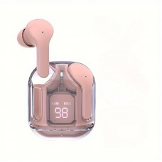 Technologycat Ear phones Latest Transparent LED Display Wireless Earbuds, HiFi Sound Quality, ENC Noise Reduction, Sports Exercise Headphones with Microphone, USB Type-C Charging, 150mAh Rechargeable Lithium Polymer Battery, 1.5-5W Power Range