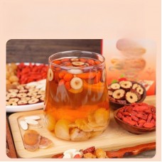 Ladyouth Herb tea Astragalus membranaceus, Red Ginseng and Ophiopogon japonicus Drink Nourishing Qi Red Dates, Longan Gouqi Tea and Camellia Tea for Men and Women Health Tea Bag for Autumn and Winter 690g