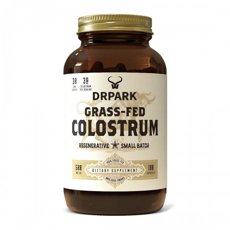 Drpark Dietary supplements HEART & SOIL Grass-Fed Colostrum – Dietary Supplement for Skin Health & Exercise Recovery-Non-GMO, Allergen-Free Colostrum Supplement for Immune Support, Gut Health, & More - 180 Capsules