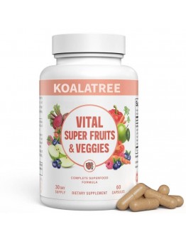 Koalatree Dietary supplements Vital Super Fruits & Veggies - Daily Superfood Capsules for Adults - Fruit & Vegetable Supplements to Boost Immunity & Energy - 2-in-1 Formula for Overall Wellness - Fruit and Vegetable Capsules