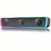 Cloudangle Wireless speakers Computer Speakers - USB Powered Wired Stereo Sound Bar, Dual Speaker 2. 0 Channel, Non-Water Resistant Desktop Speakers for PC, Laptop with LED Lights, Wall/Tabletop Mountable