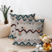 Aospenice Cushions Set of 2 Woven Decorative Throw Pillow Covers with Inserts Casual Style Polyester Geometric Wave Pattern, Digital Print Soft Square Cushions for Home Decor