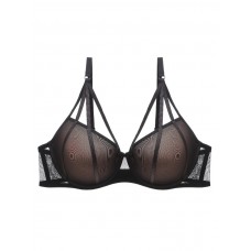 Eggrabbit Bras Mesh Thick Cup Gathered Fashionable Women's Underwear Bra L size