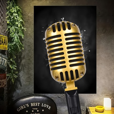 Spiderking Microphones Vintage Golden Dynamic Vocal Microphone with Classic Retro Design - Ideal for Karaoke, Live Streaming & Recording, 6.35mm Jack, Aluminum Body, No Battery Required Spiderking Microphones Vintage Golden Dynamic Vocal Microphone with Classic Retro Design - Ideal for Karaoke, Live Streaming & Recording, 6.35mm Jack, Aluminum Body, No Battery Required